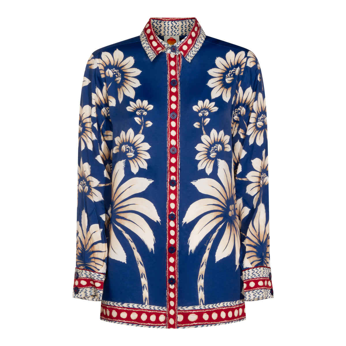 BLUE VISCOSE SHIRT