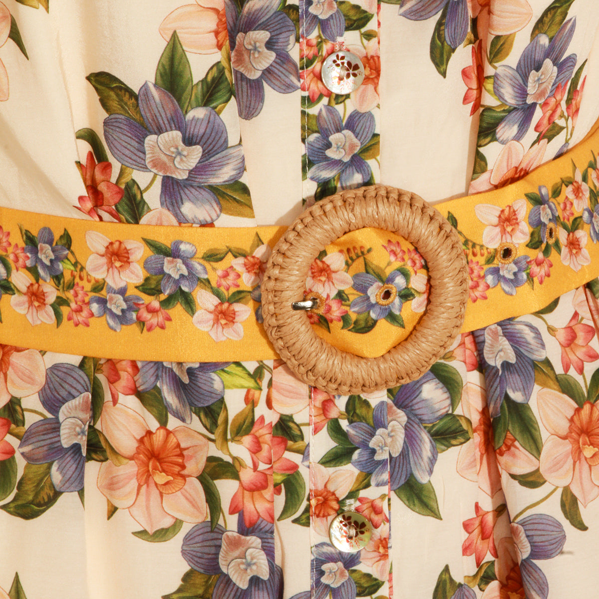 MULTICOLOR LINEN DRESS