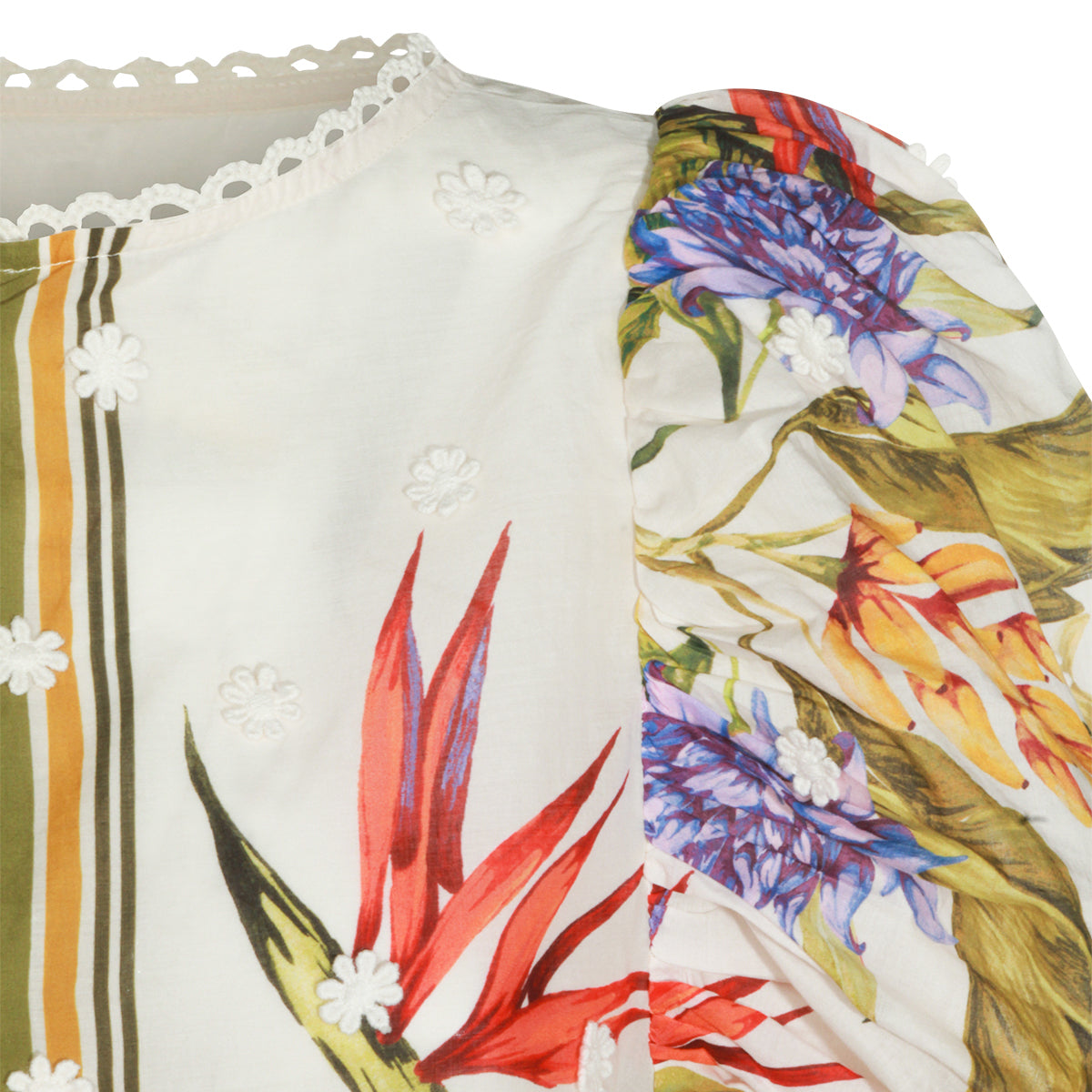 MULTICOLOR LINEN TOP