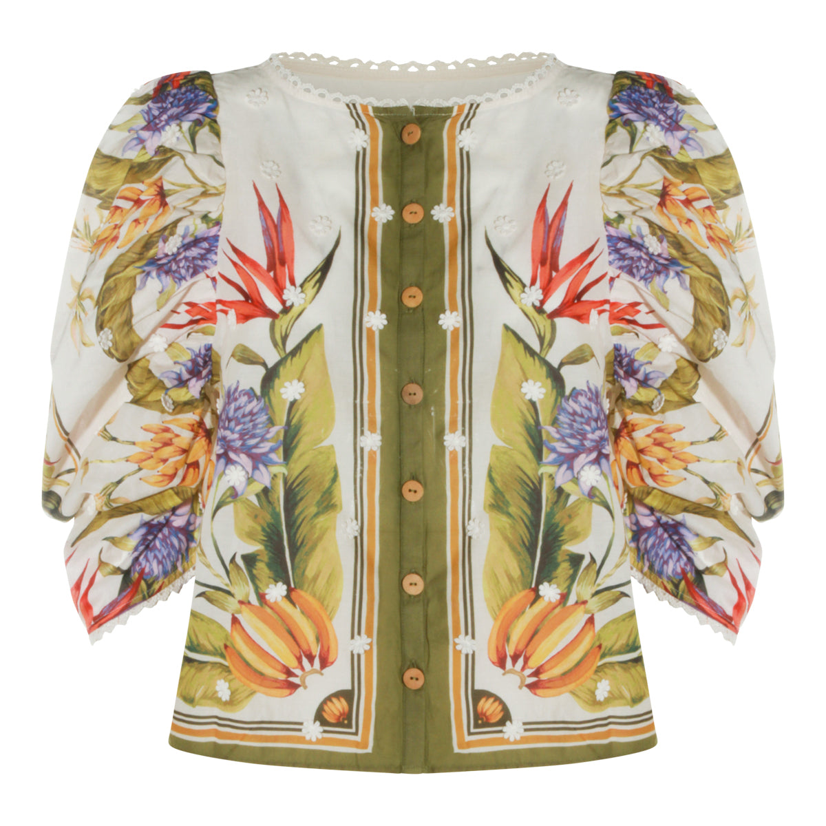 MULTICOLOR LINEN TOP