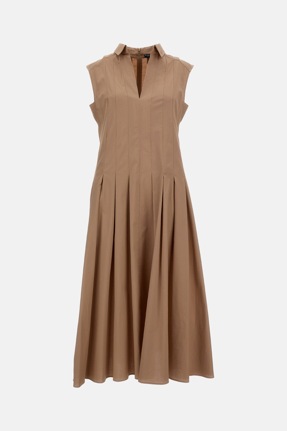 PLEATED SLEVELESS DRESS