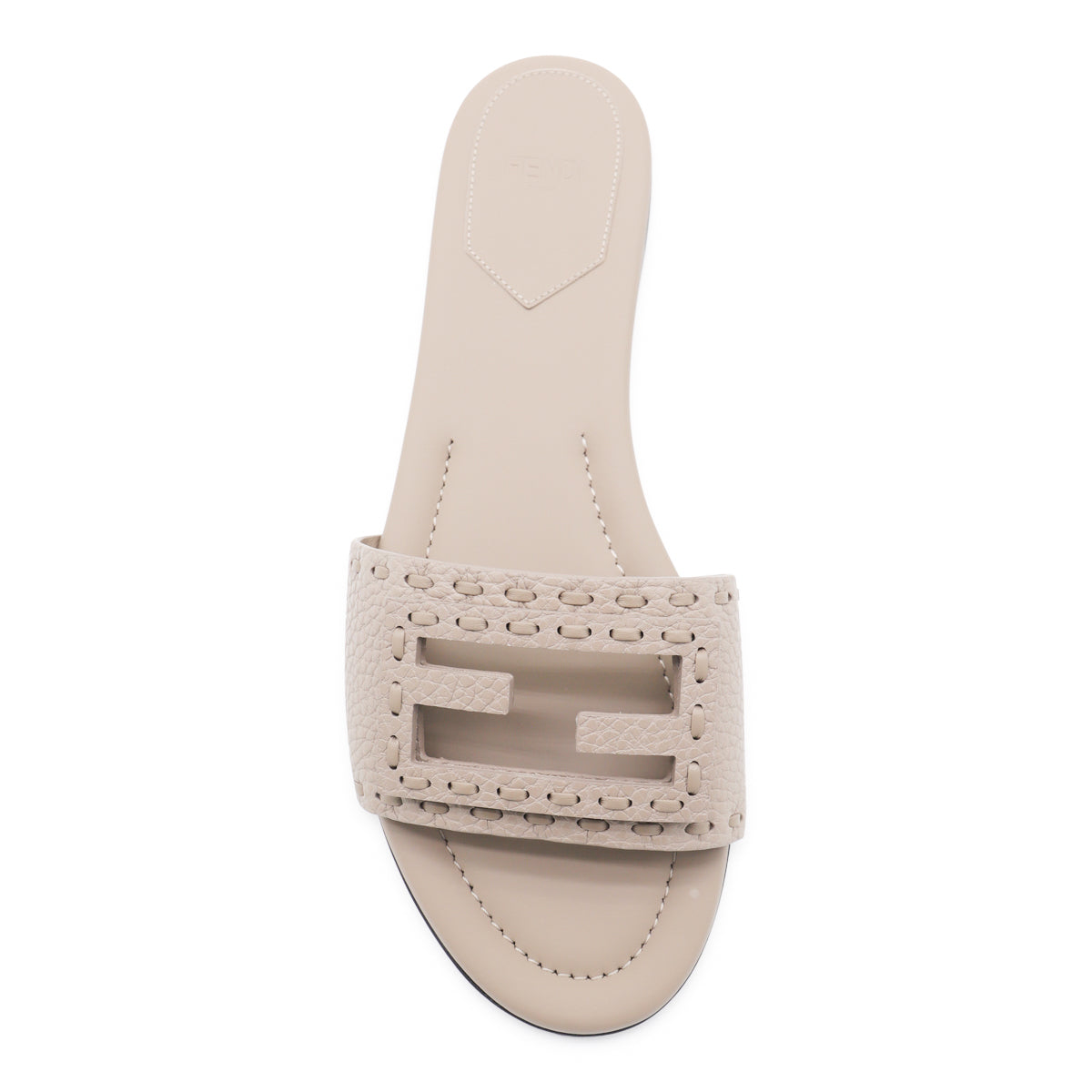 BEIGE LEATHER FLATS