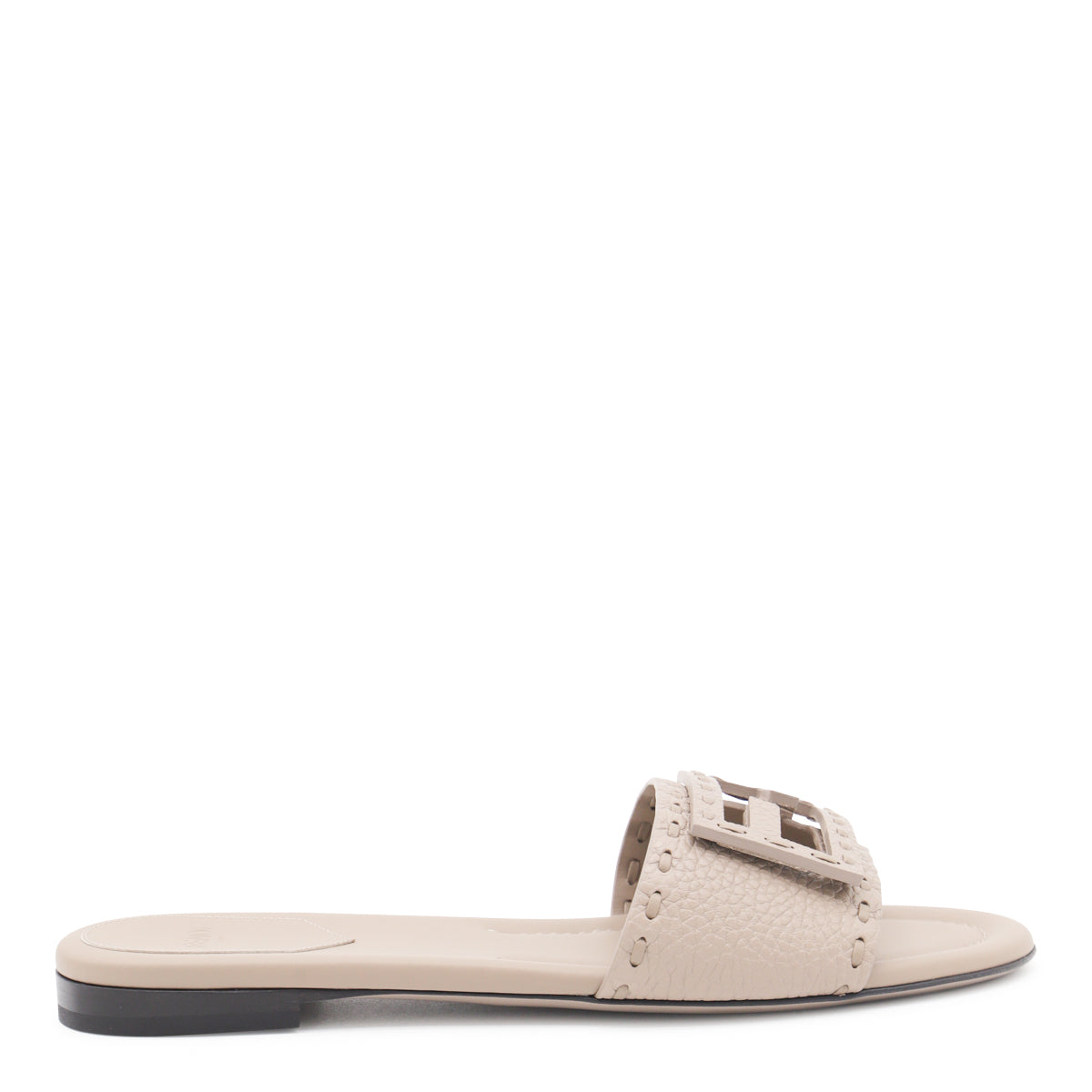 BEIGE LEATHER FLATS