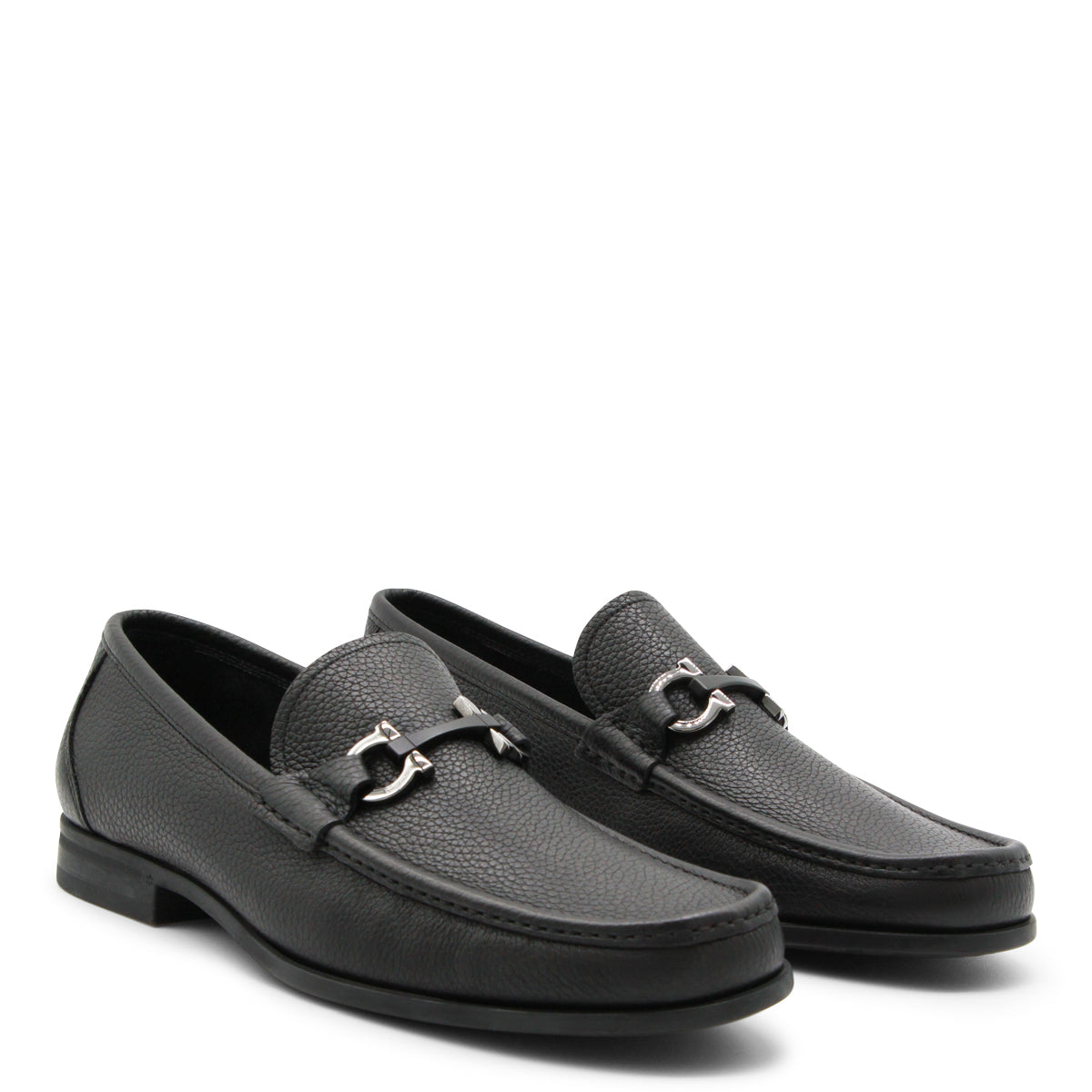 BLACK LEATHER GRANDIOSO LOAFERS