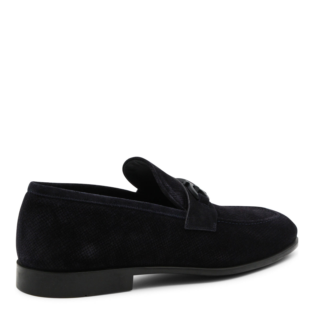 NAVY LEATHER LOAFERS