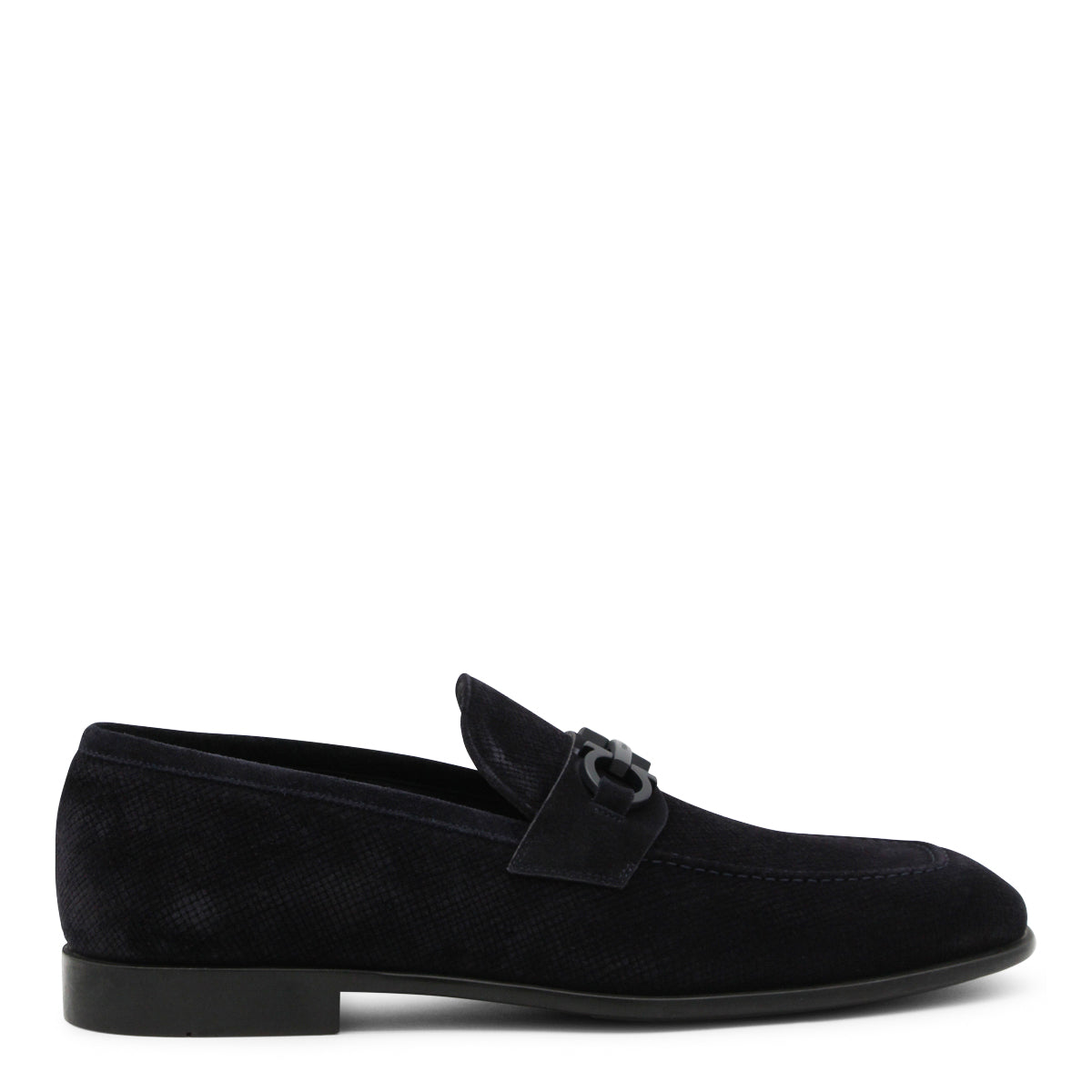 NAVY LEATHER LOAFERS