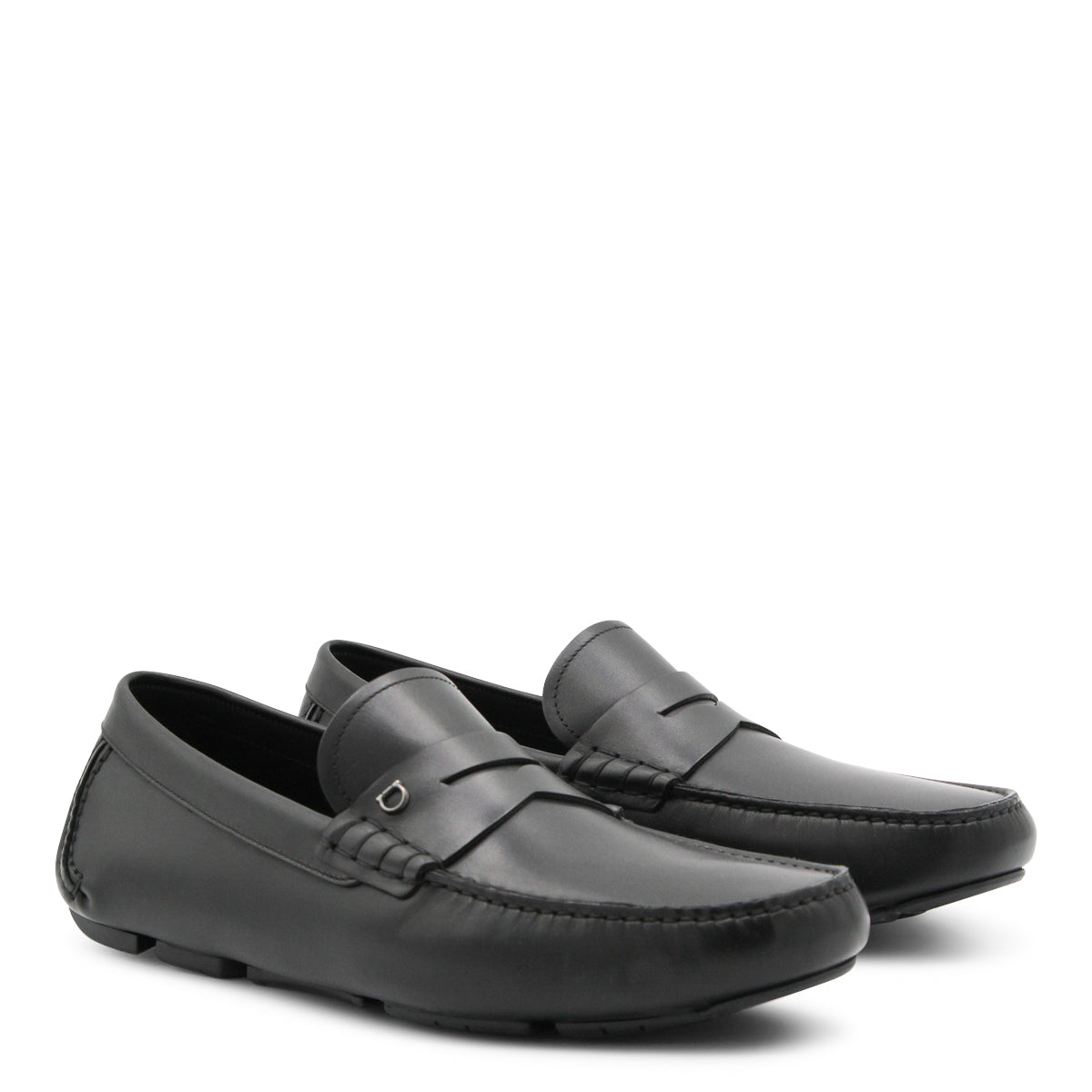 BLACK LEATHER TIMOTHY LOAFERS