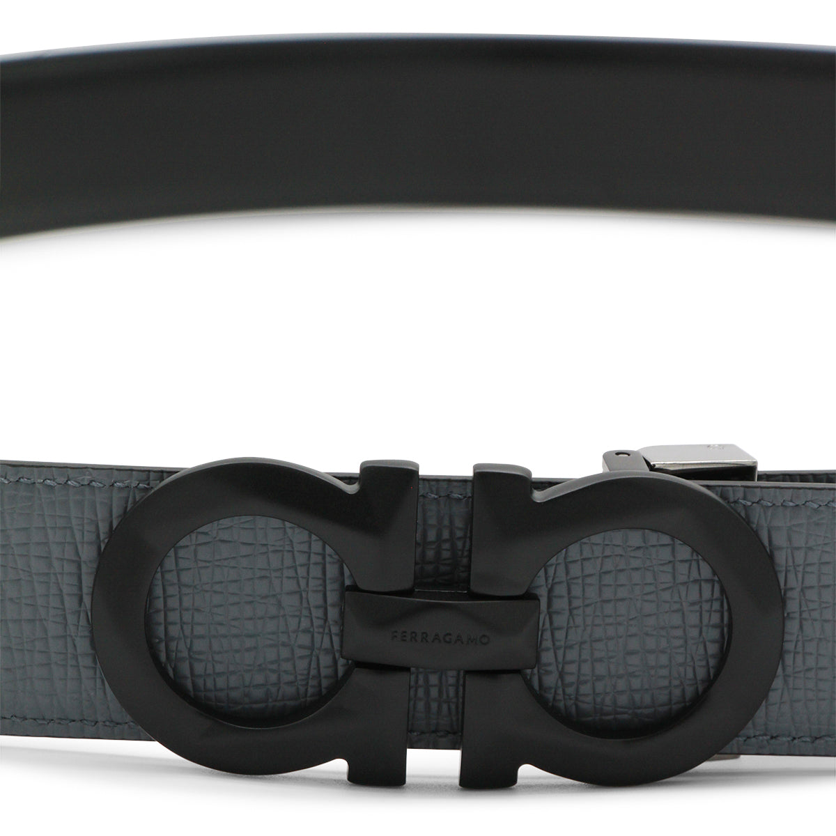 DARK GRAY LEATHER BELT