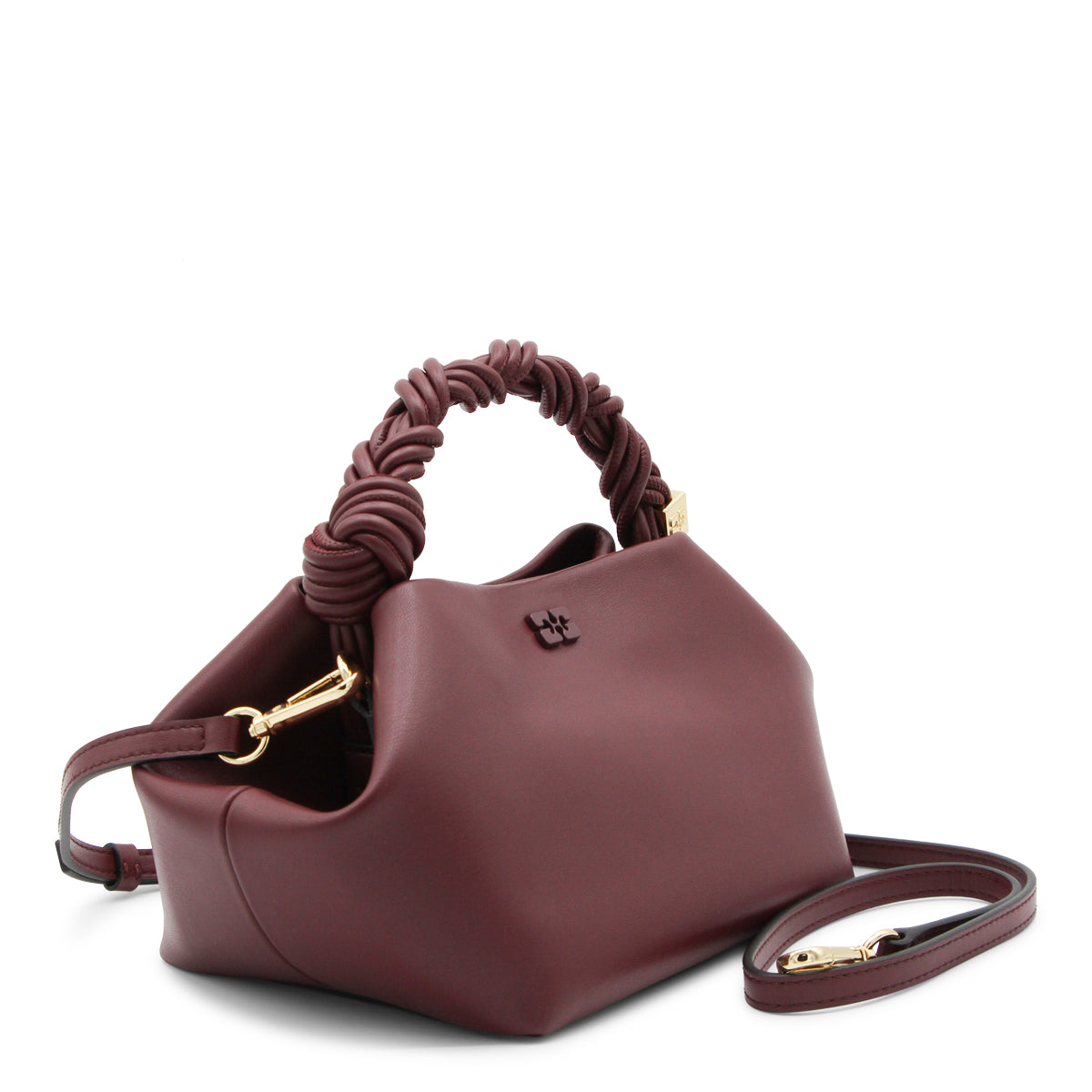 BURGUNDY TOP HANDLE BAG