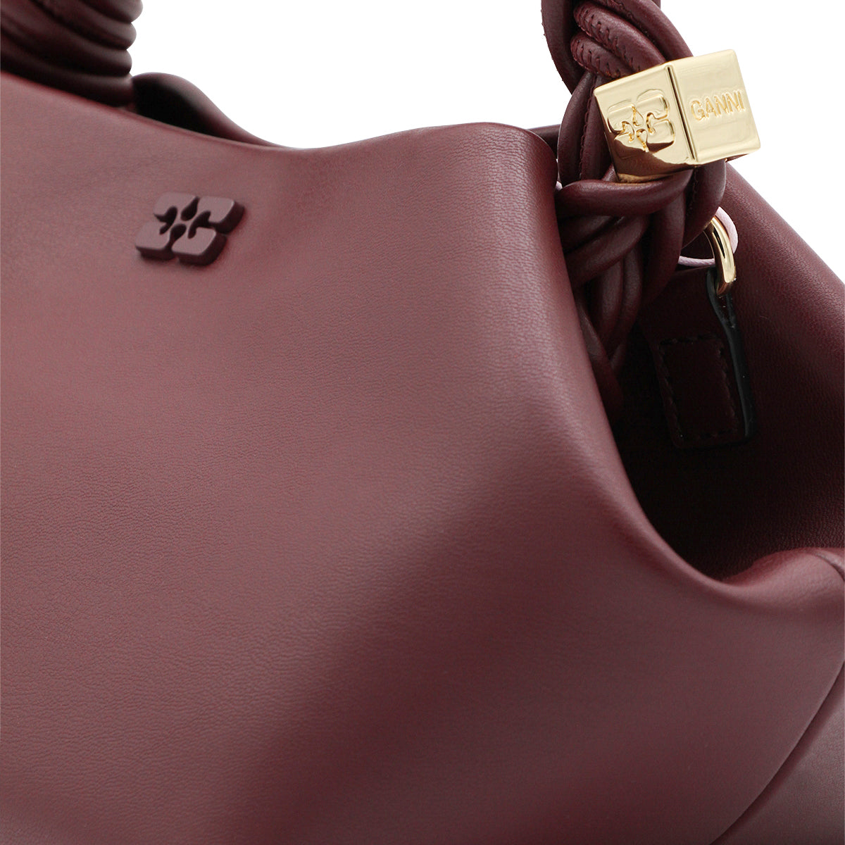 BURGUNDY TOP HANDLE BAG