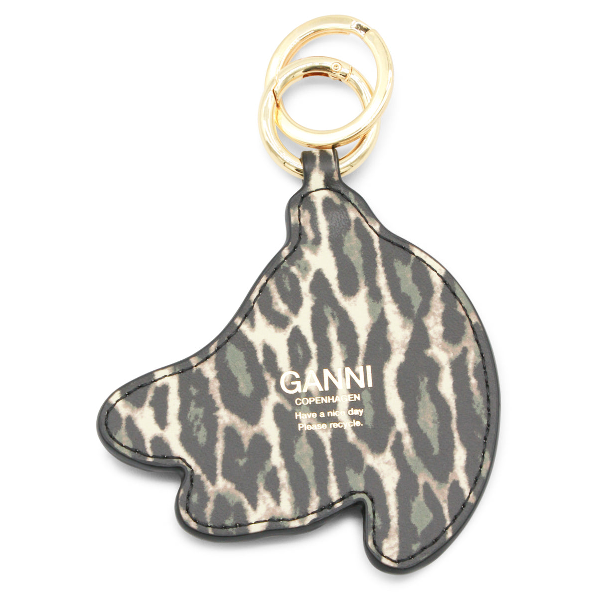 BLACK LEATHER KEYRING