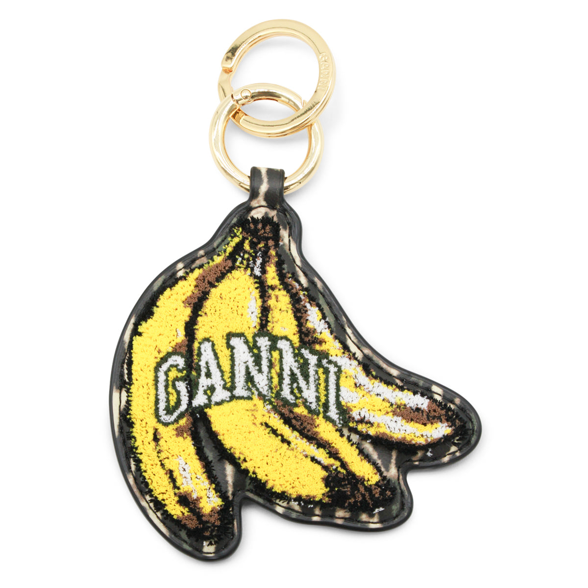 BLACK LEATHER KEYRING
