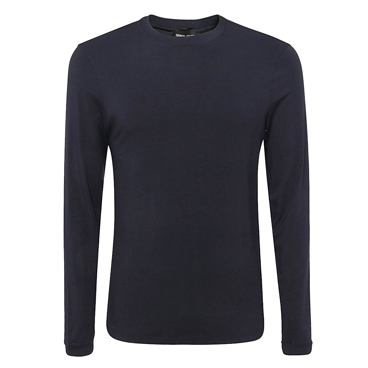 BLUE VISCOSE BLEND T-SHIRT