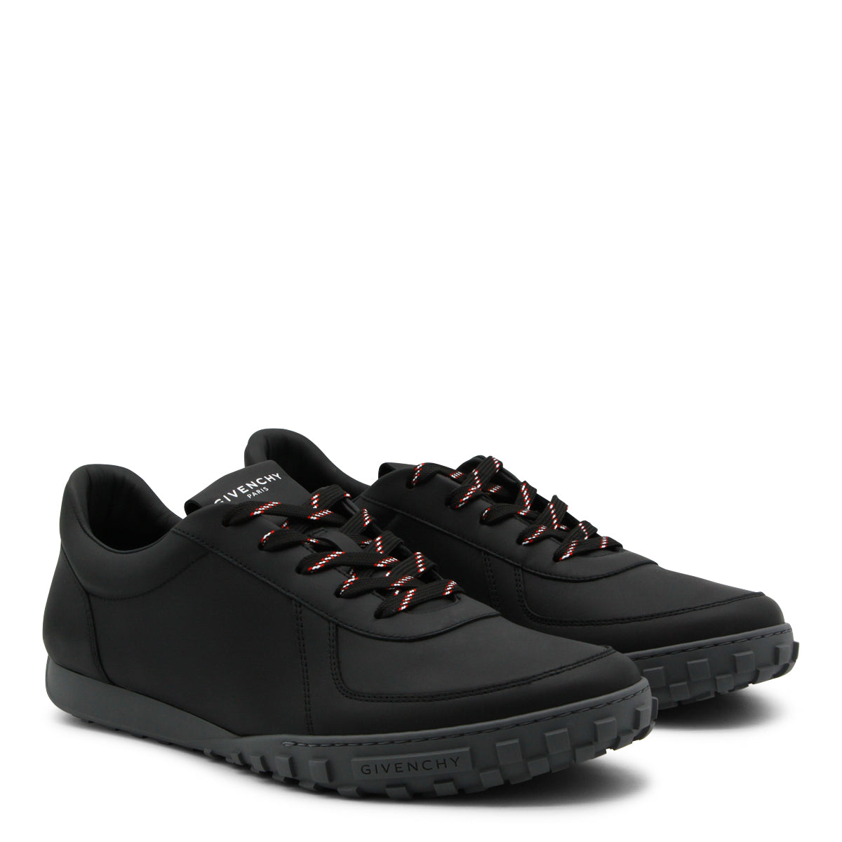 BLACK LEATHER SNEAKERS