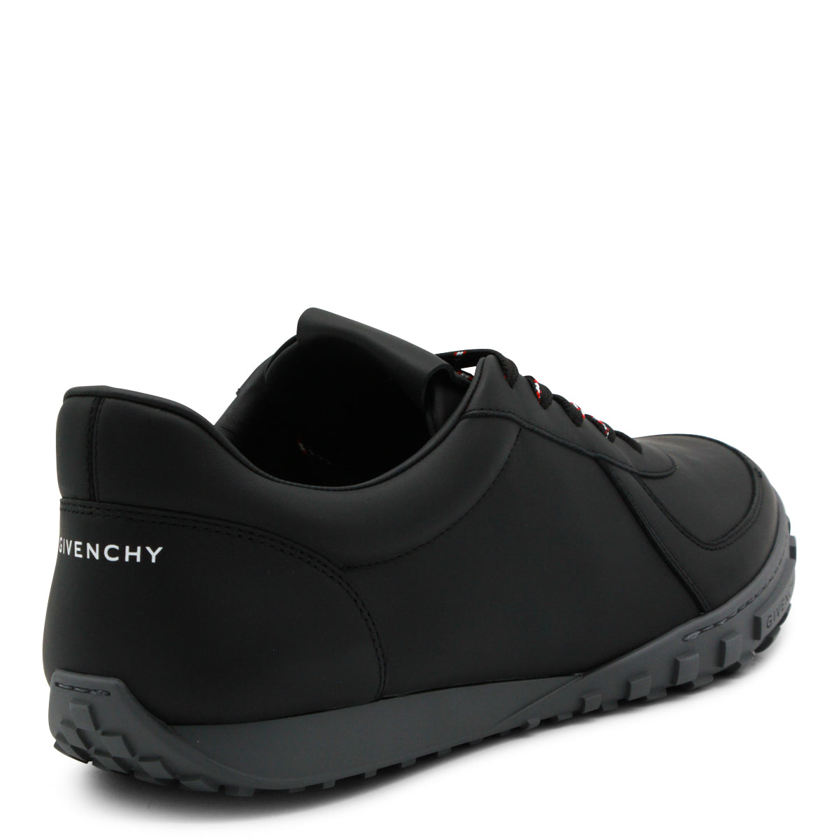 BLACK LEATHER SNEAKERS