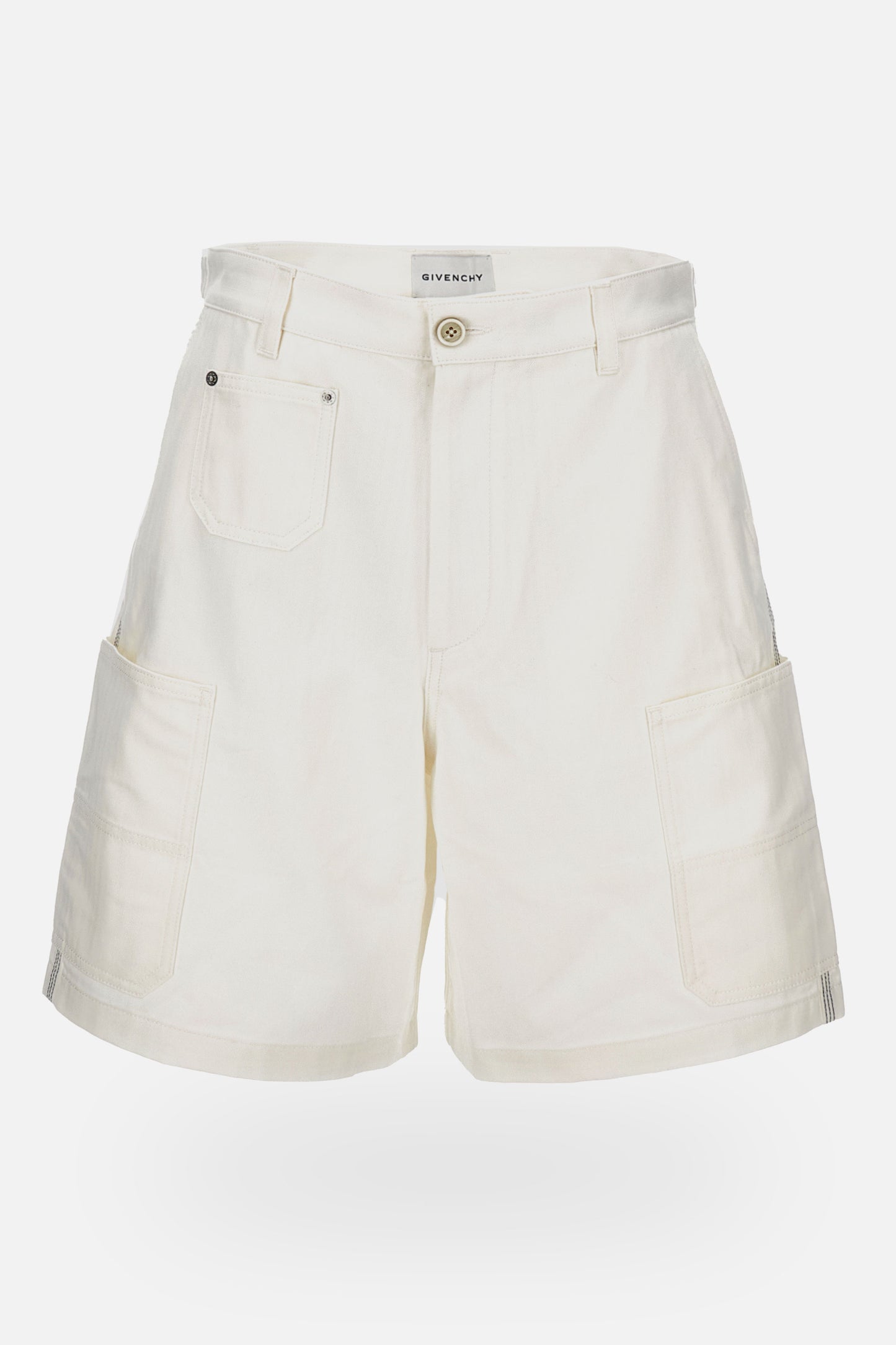 DENIM SHORTS WITH PATCH POCKETS