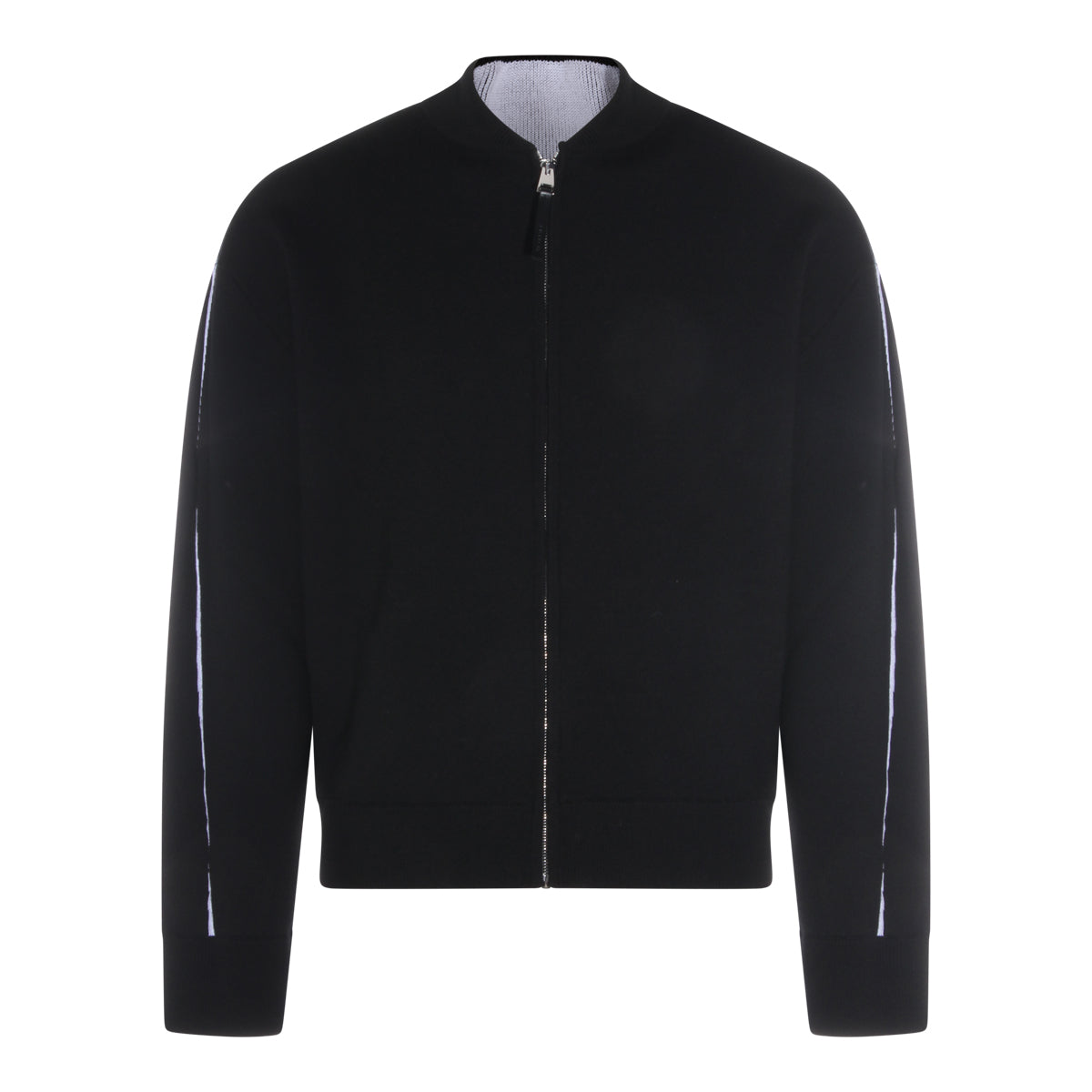 BLACK WOOL BLEND CASUAL JACKET