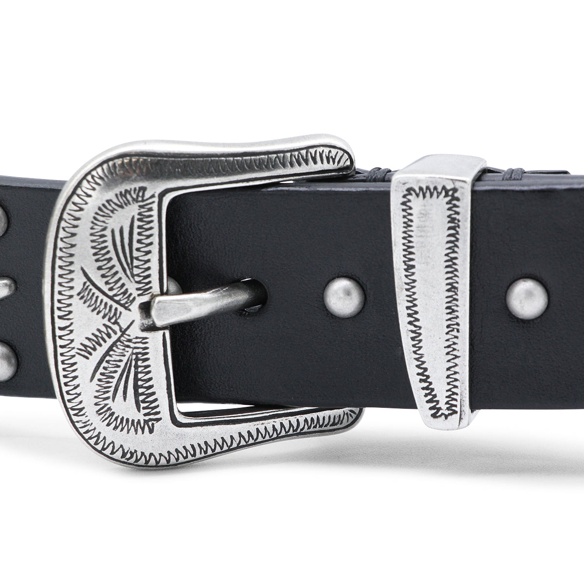 BLACK LEATHER BELT