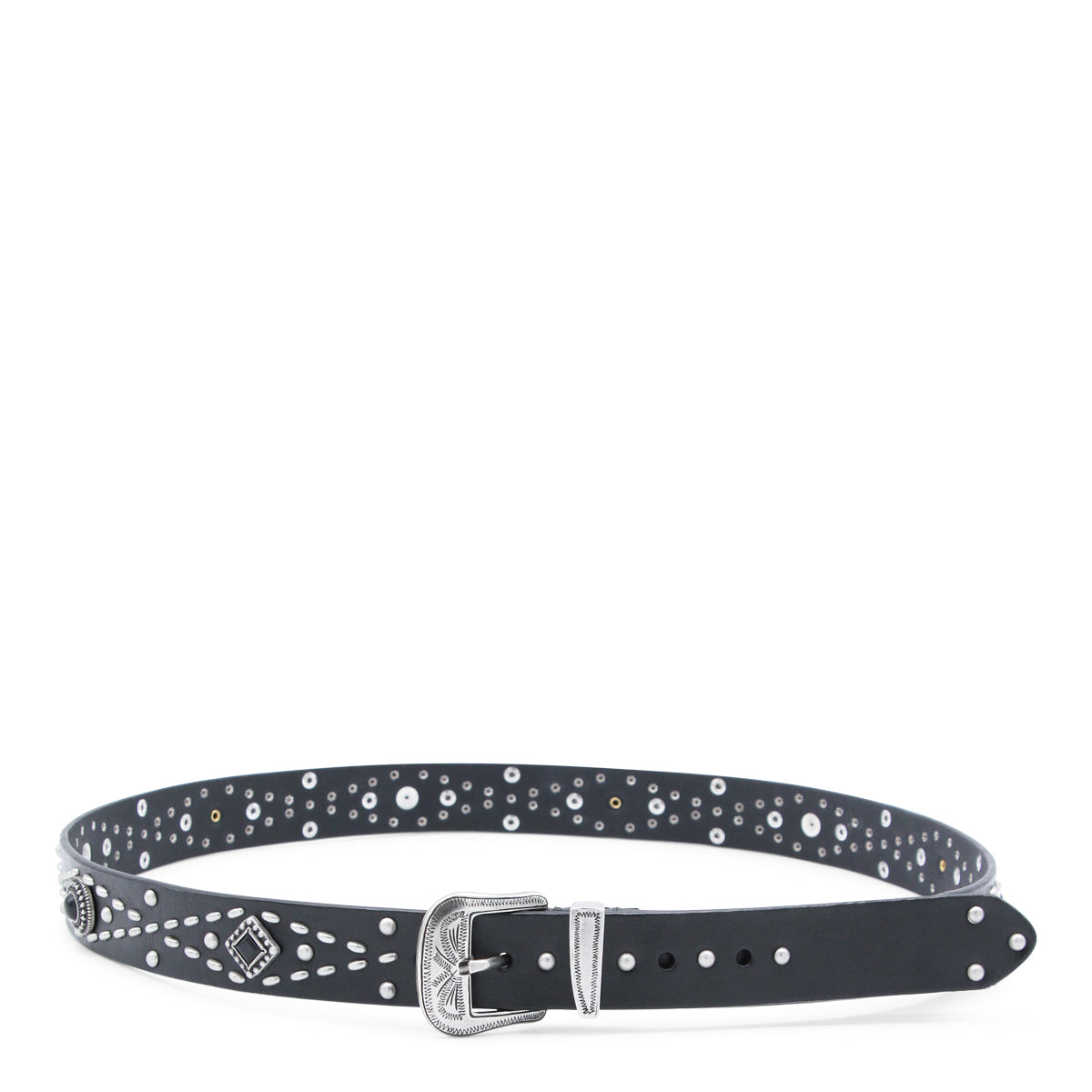 BLACK LEATHER BELT