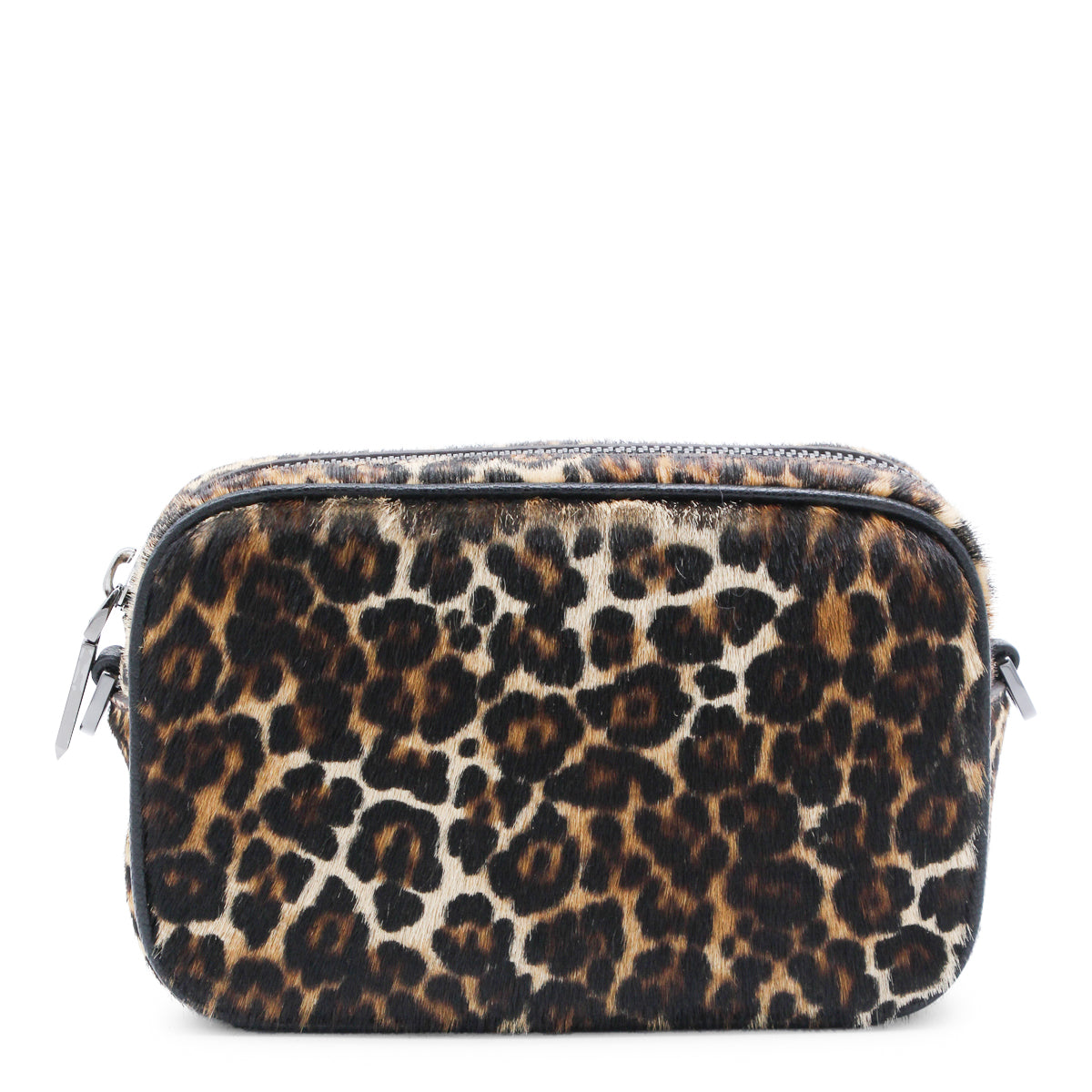 BEIGE AND BROWN LEATHER CROSSBODY BAG