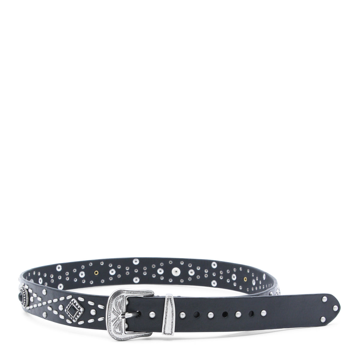 BLACK LEATHER BELT