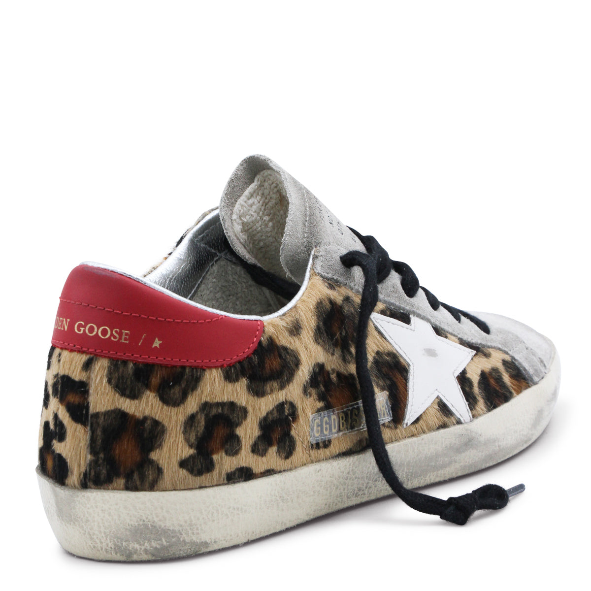 LEOPARD AND WHITE LEATHER SUPER STAR SNEAKERS