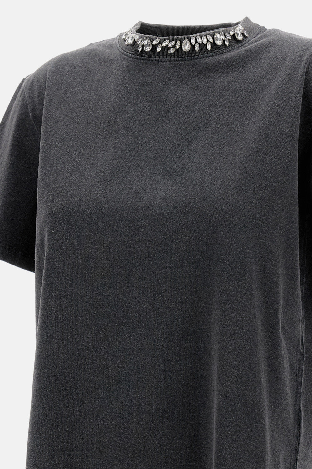 SHORT SLEEVES T-SHIRT WITH CRYSTALS