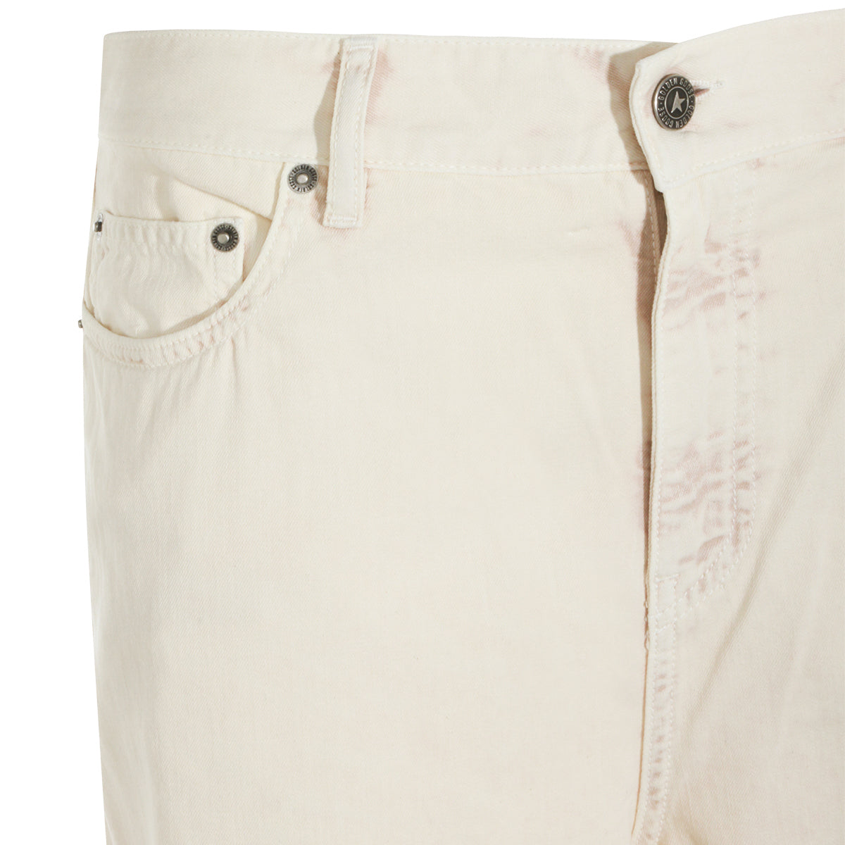 LIGHT YELLOW COTTON DENIM JEANS