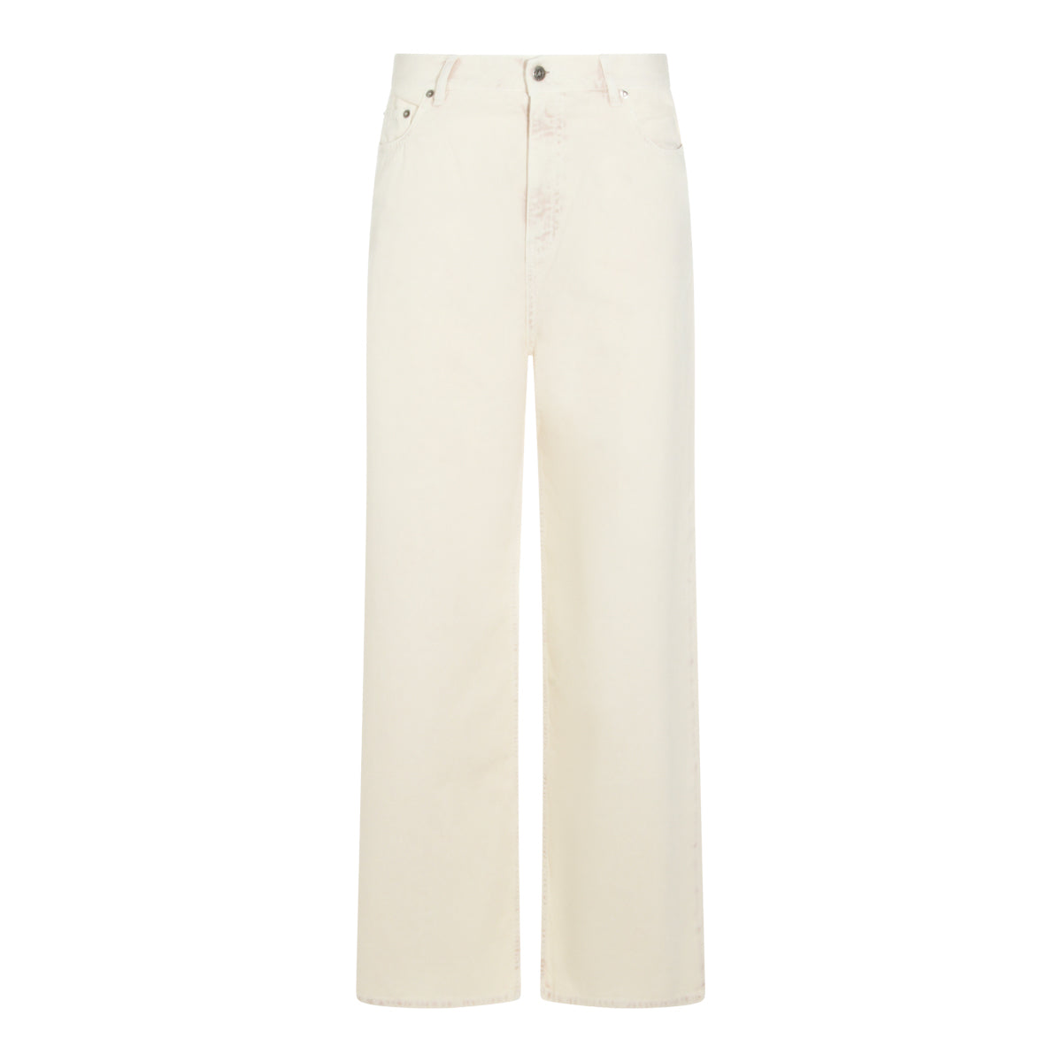 LIGHT YELLOW COTTON DENIM JEANS