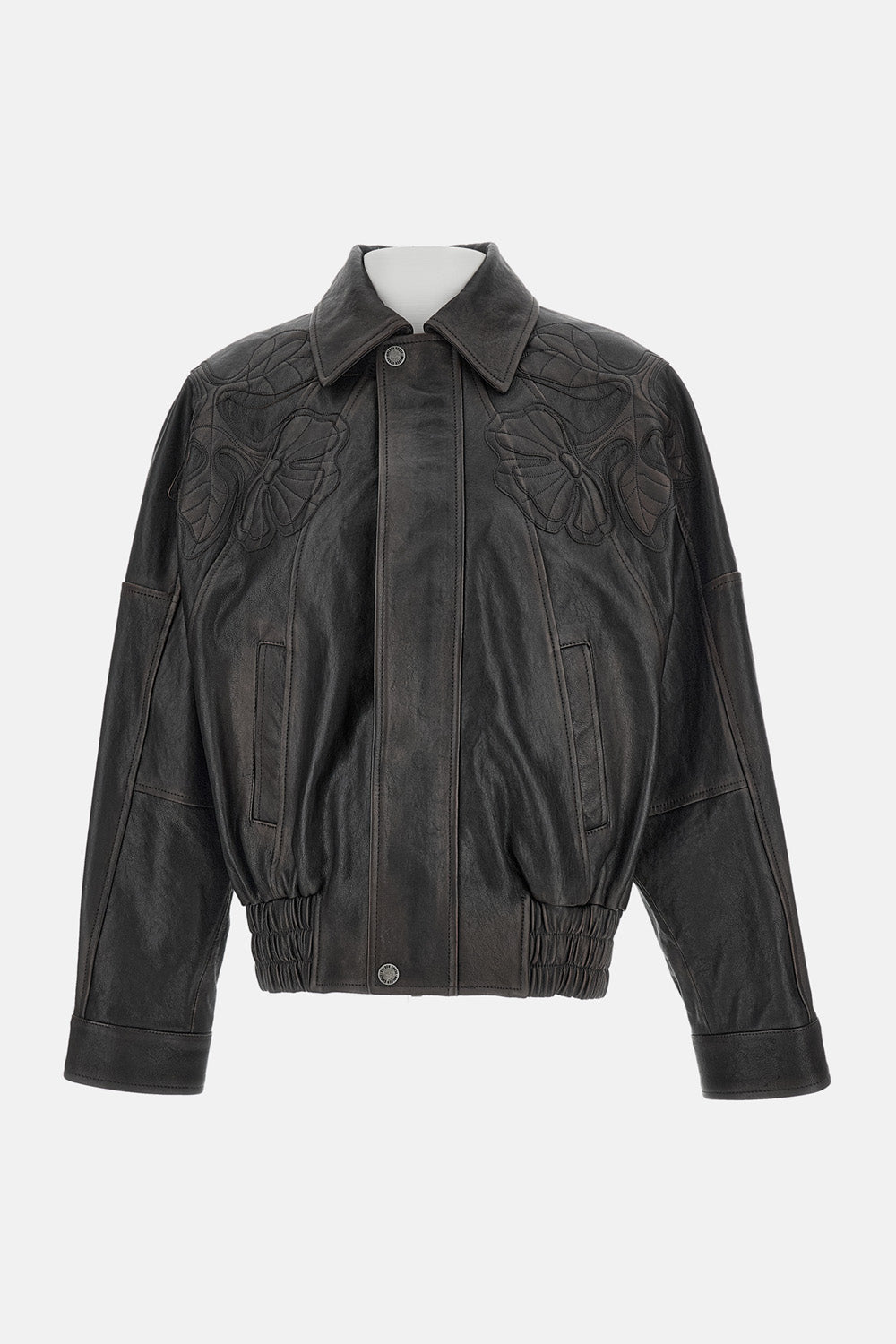 NAPPA LEATHER JACKET WITH EMBROIDERY