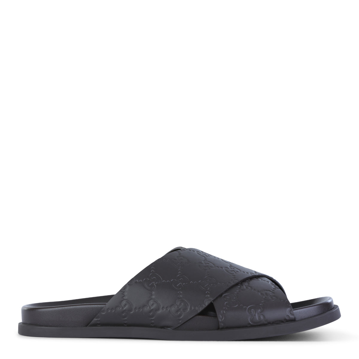 BLACK LEATHER FLATS