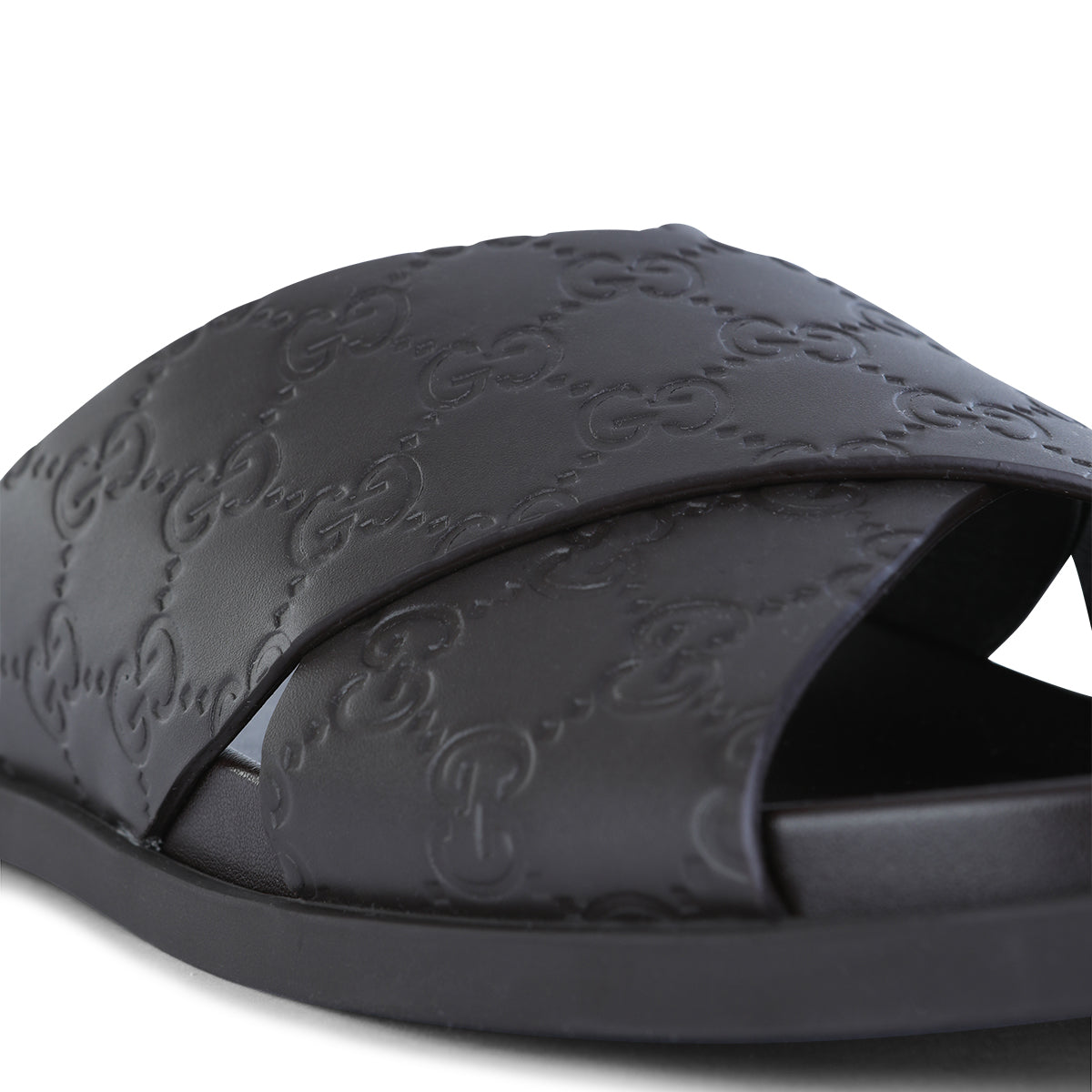 BLACK LEATHER FLATS
