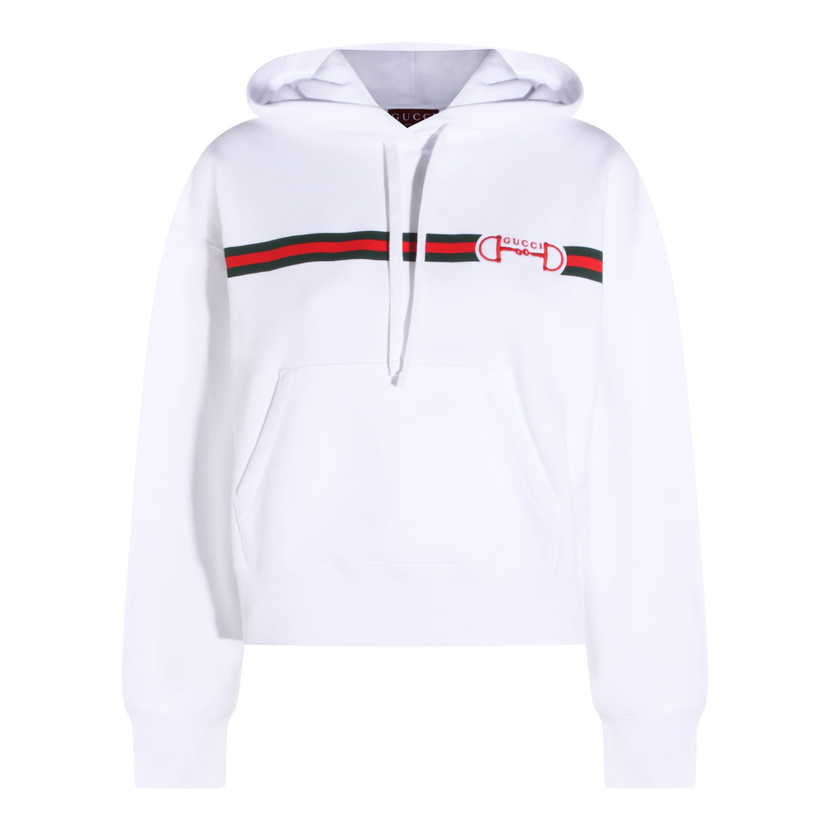 WHITE COTTON SWEATSHIRT