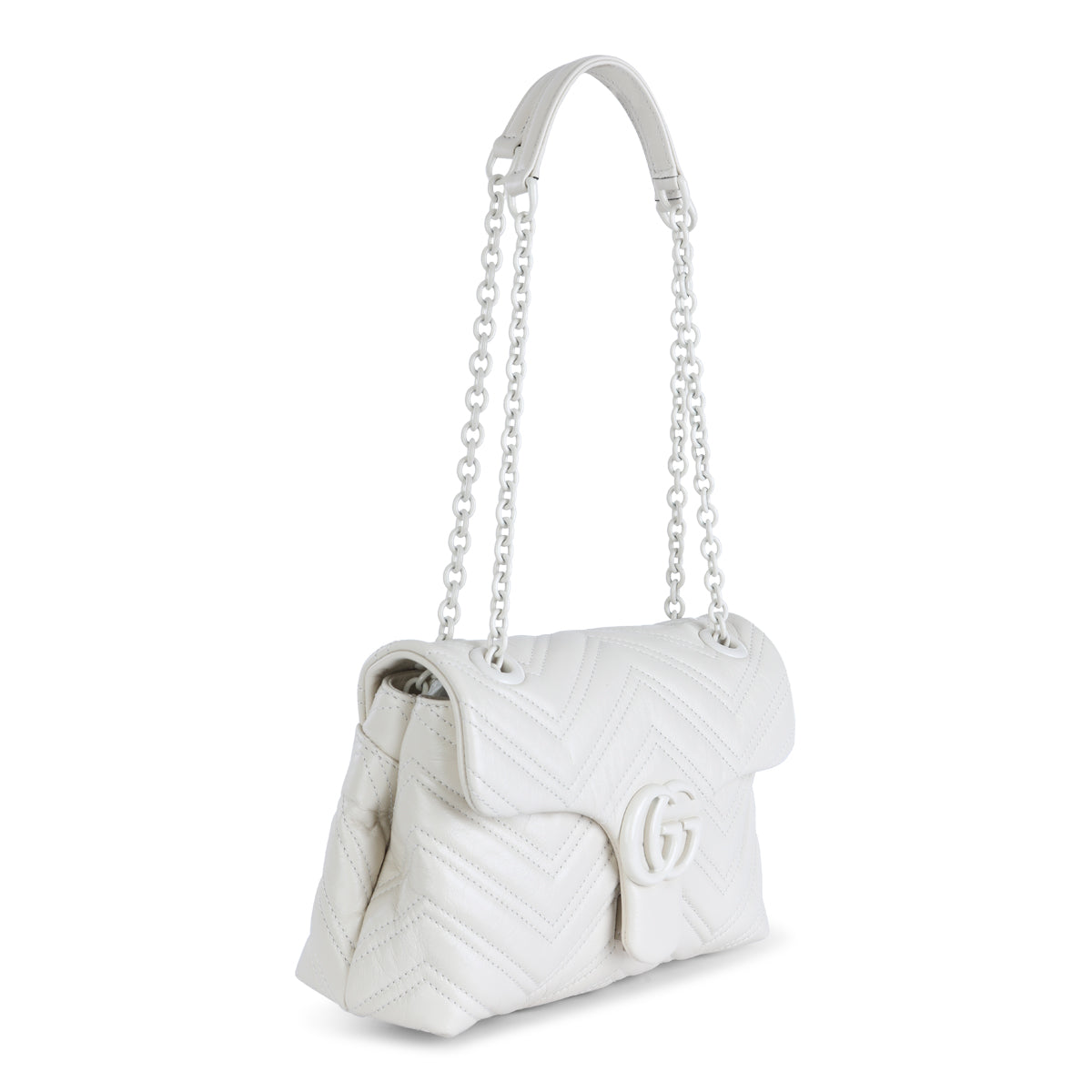 WHITE LEATHER SHOULDER BAG