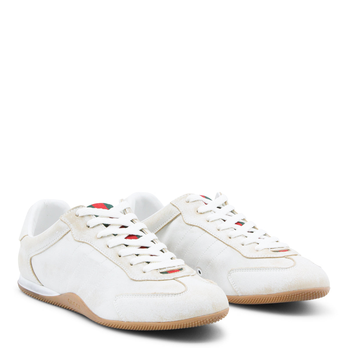 WHITE CALF SKIN SNEAKERS