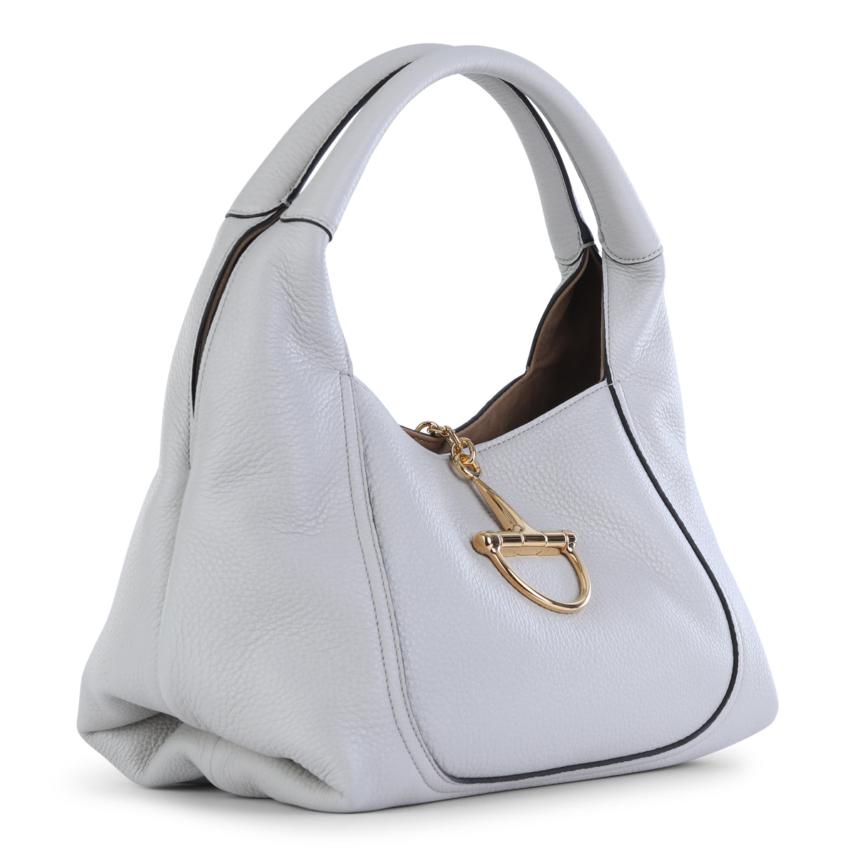 WHITE LEATHER SOFTBIT TOTES