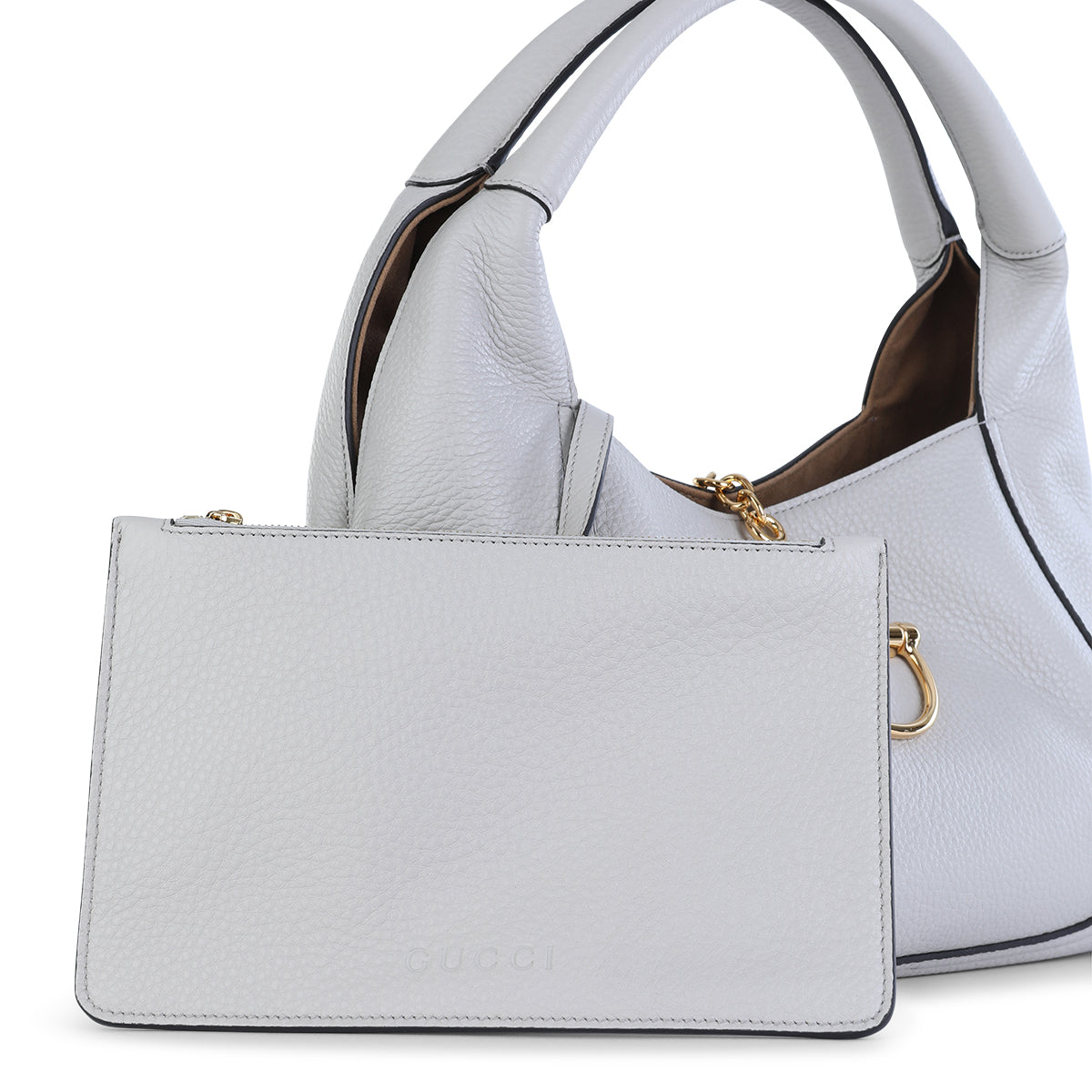 WHITE LEATHER SOFTBIT TOTES