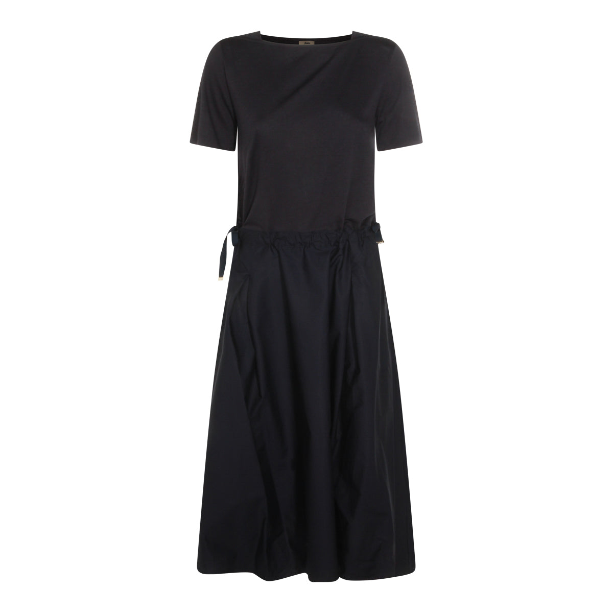 BLUE COTTON MIDI DRESS