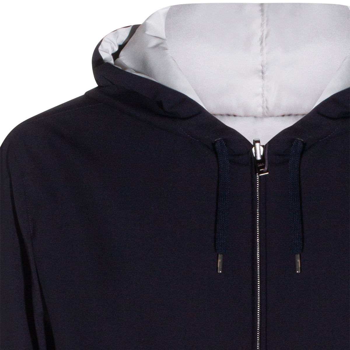 NAVY AND WHITE REVERSIBLE CASUAL JACKET
