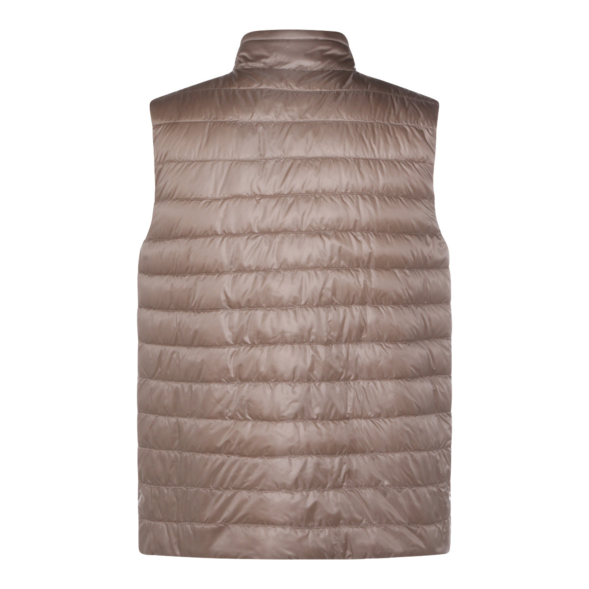 BEIGE AND BROWN REVERSIBLE DOWN JACKET