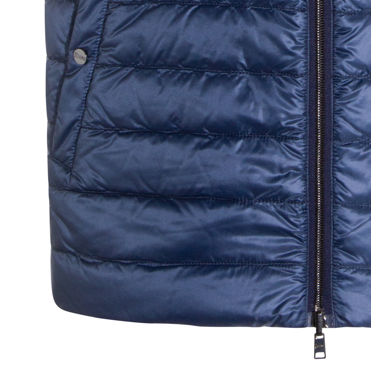 BLUE AND WHITE REVERSIBLE DOWN JACKET