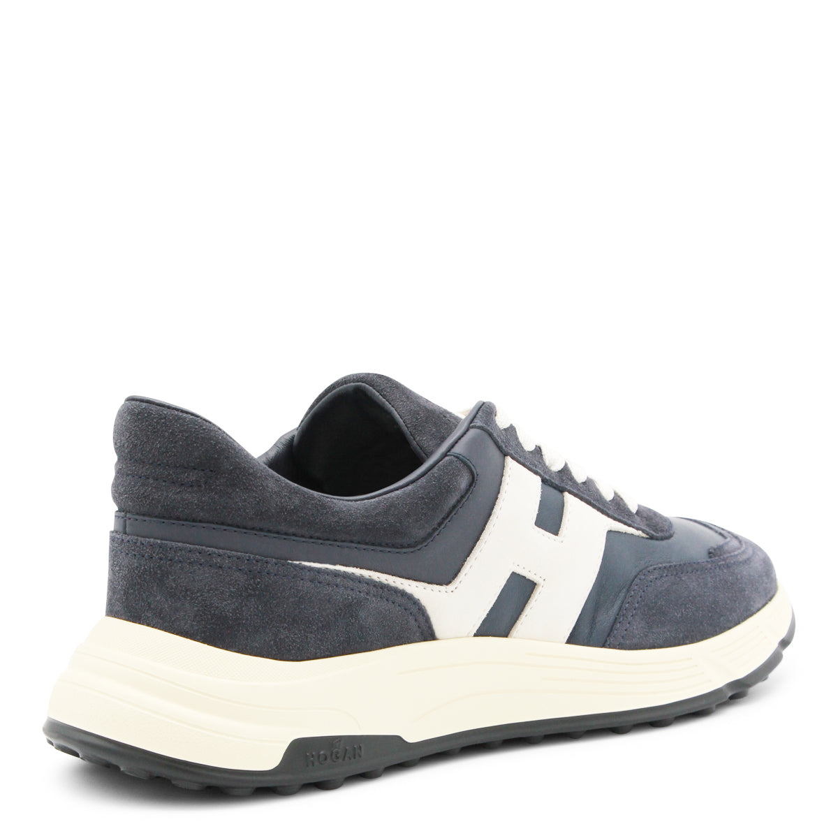 NAVY LEATHER SNEAKERS