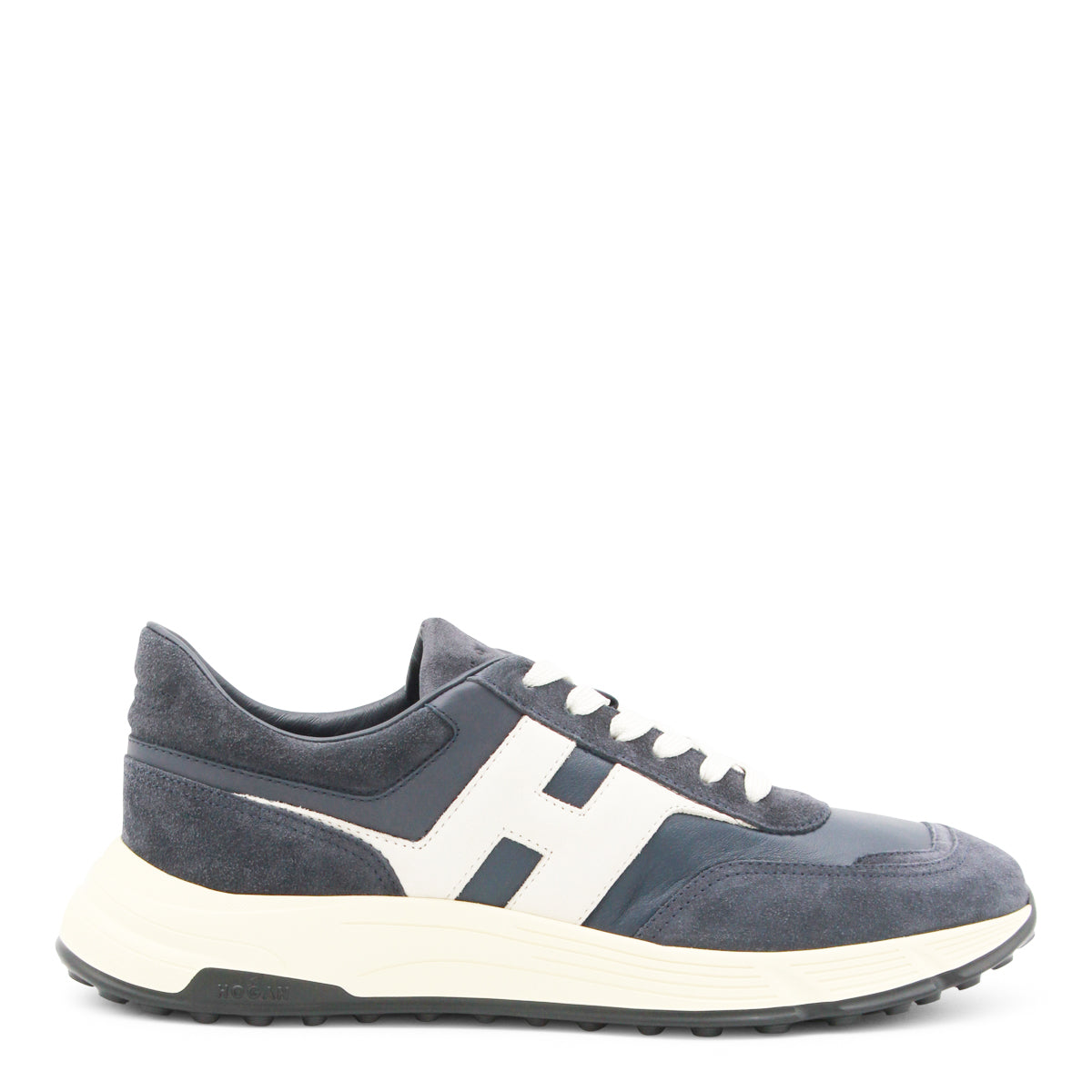 NAVY LEATHER SNEAKERS