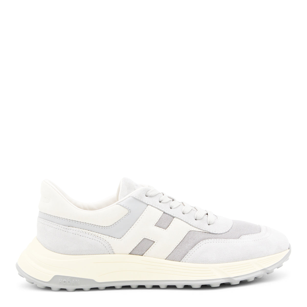 GREY LEATHER SNEAKERS