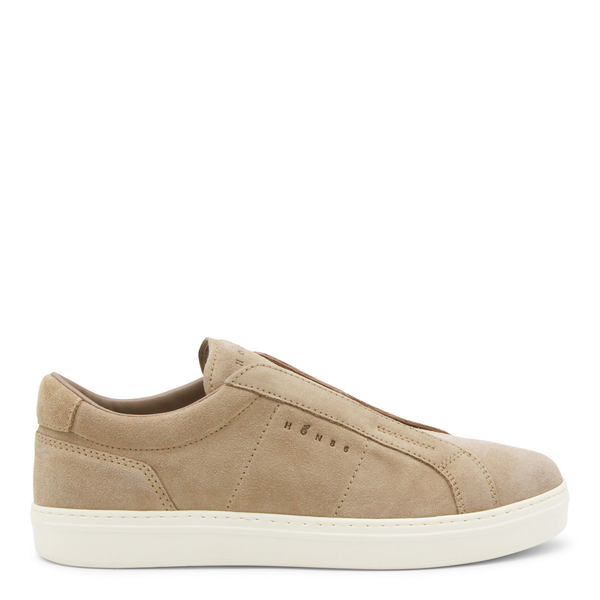BEIGE SUEDE SLIP ON SNEAKERS