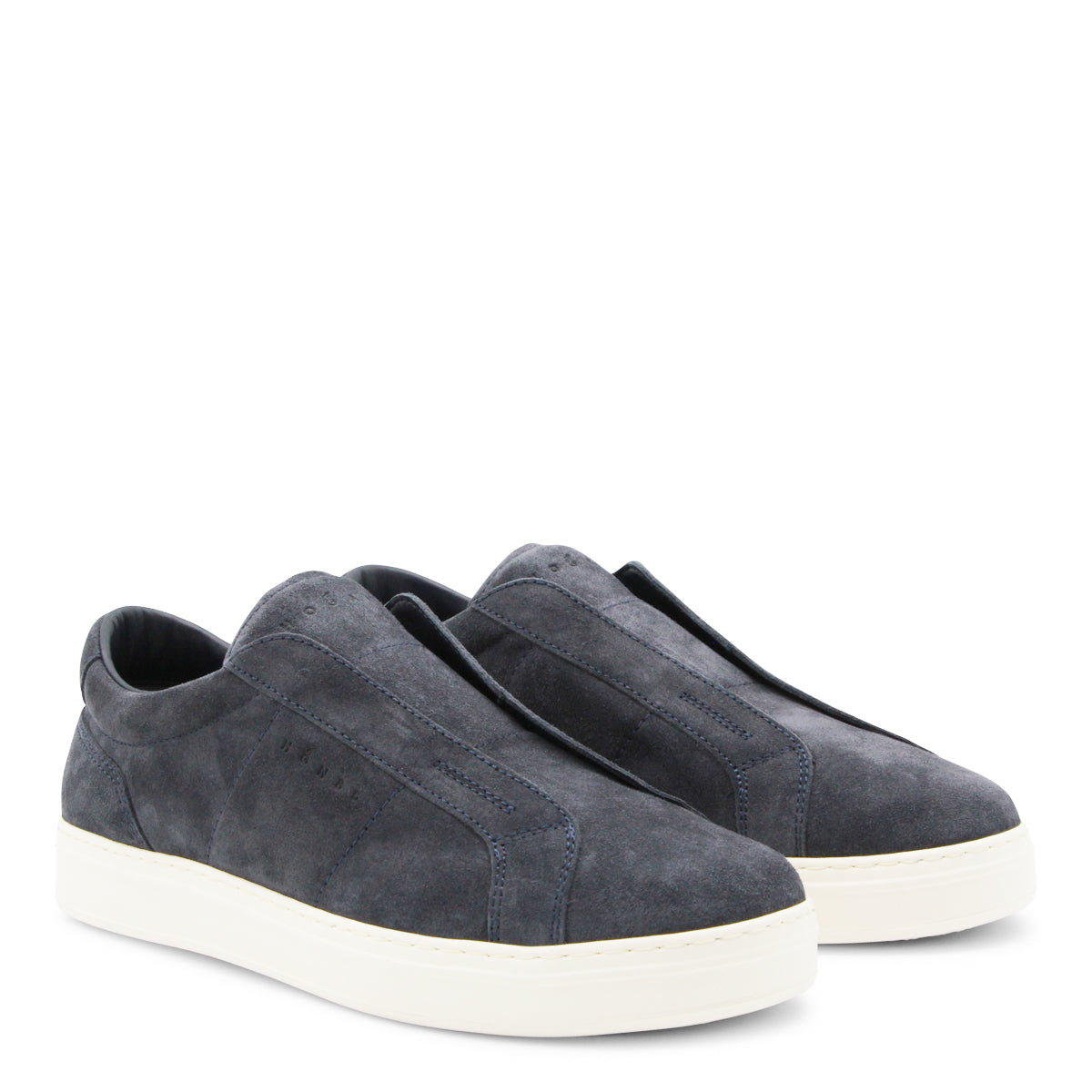 NAVY LEATHER SNEAKERS
