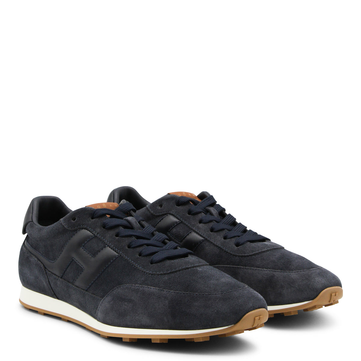 NAVY LEATHER SNEAKERS