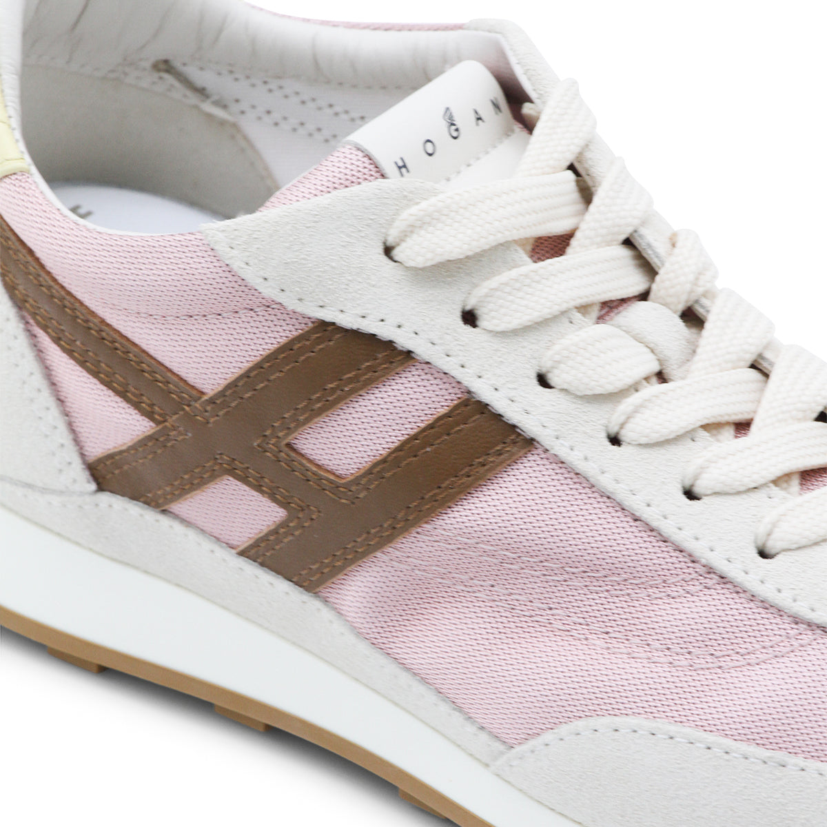 WHITE AND PINK SNEAKERS