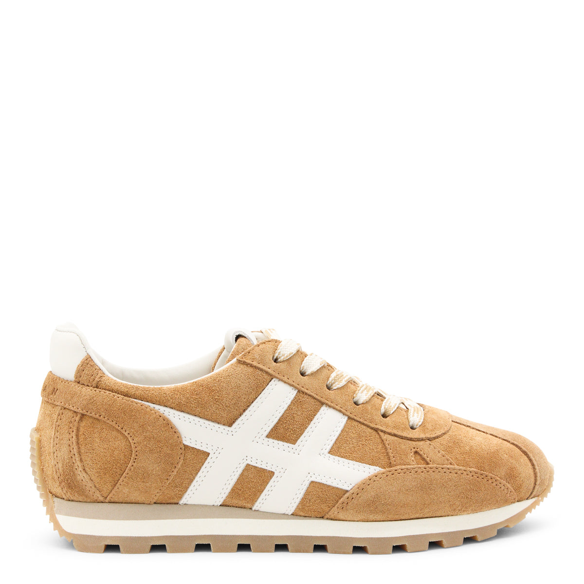 COGNAC LEATHER SNEAKERS