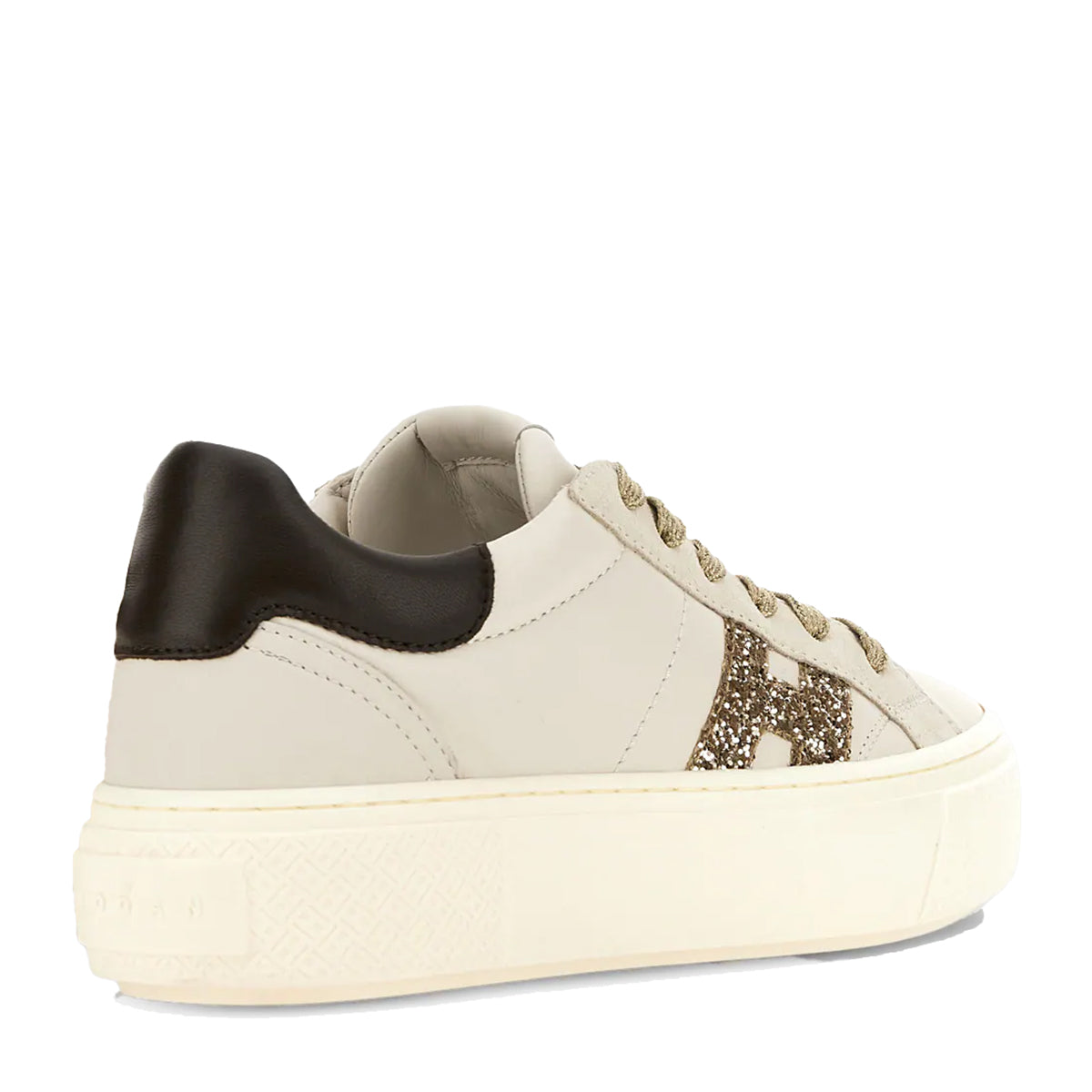 BEIGE AND BROWN LEATHER CROSSWIND SNEAKERS